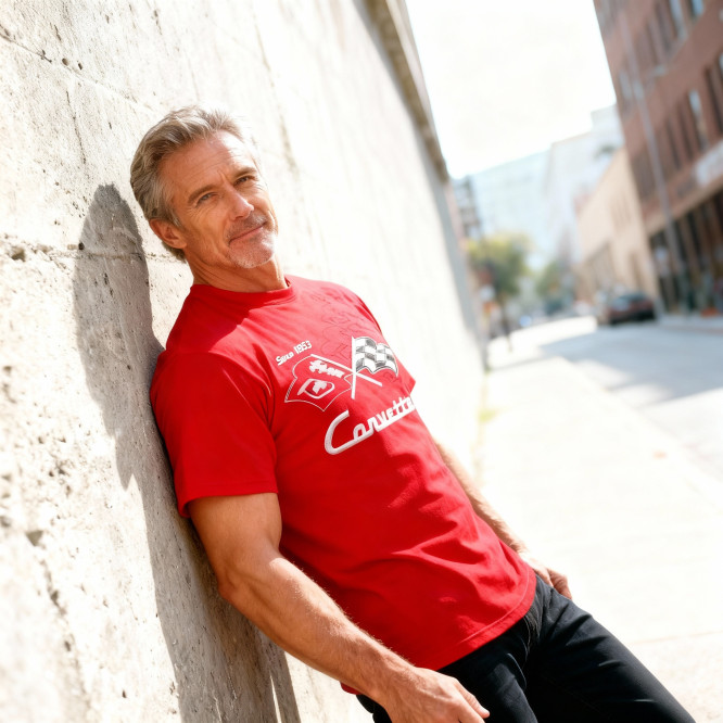 Corvette T-Shirt - Collage rot